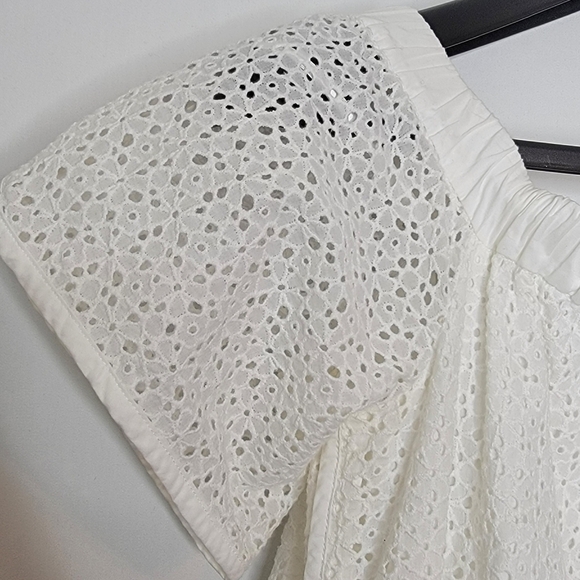 RAG & BONE Eyelet Lace Floral Off Shoulder Dress - Picture 8 of 12